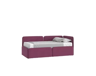 Кровать Тетрис с ящиками 90х190 - Рогожка кат. 1 Рустик 07 лиловый (Мелодия сна)