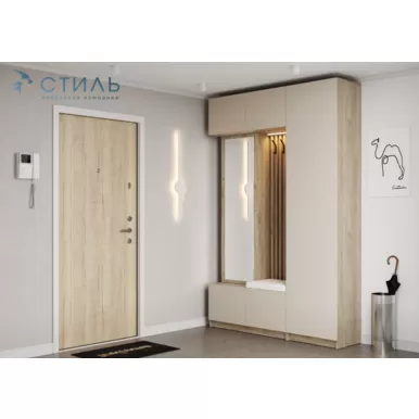 Прихожая Бостон (Комплект 1) - Дуб Крафт серый / Кашемир (МК Стиль)