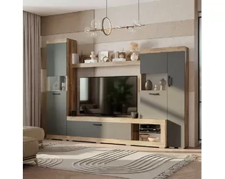 Гостиная Тесла ГС-01 - Дуб Каньон/Графит (BTS)