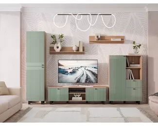 Гостиная Олива - Комплект 2 - Эвкалипт софт MF12/Дуб каньон (BTS)