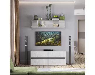 Гостиная Мрия - Комплект 1 - Бетон Пайн светлый/Графит (BTS)