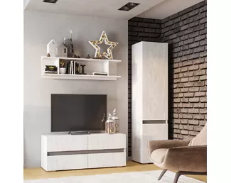 Гостиная Мрия - Комплект 2 - Бетон Пайн светлый/Графит (BTS)