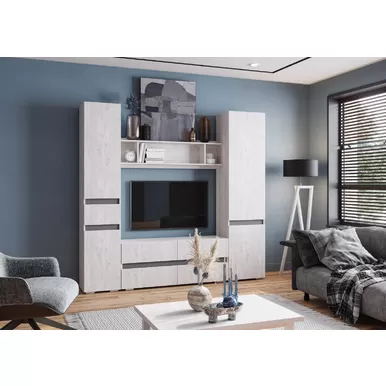 Гостиная Мрия - Комплект 4 - Бетон Пайн светлый/Графит (BTS)