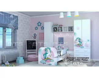 Детская комната Тойс (Little Pony) - Белый / Фотопечать (BTS)