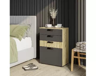 Комод Мишель тип 1 КМ-12 - Графит/Крафт (BTS)