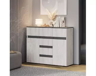 Комод Мрия КМ-15 - Бетон пайн светлый/Графит (BTS)