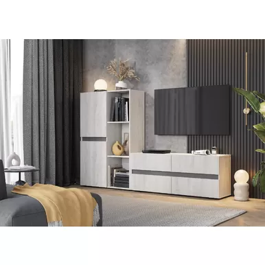 Гостиная Мрия - Комплект 6 - Бетон Пайн светлый/Графит (BTS)