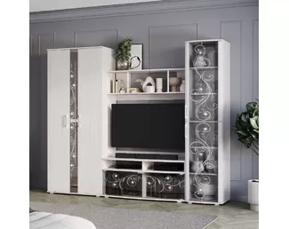 Гостиная Флоренция - Комплект 1 - Ясень белый (BTS)