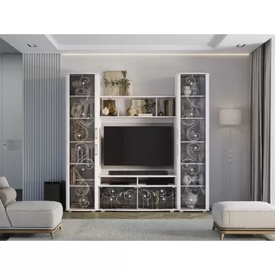 Гостиная Флоренция - Комплект 2 - Ясень белый (BTS)