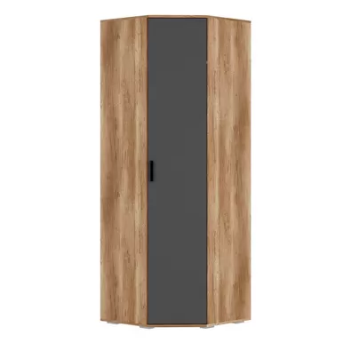 Шкаф угловой Вегас ШКУ-01 - Графит/Дуб каньон (BTS)