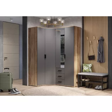 Прихожая Вегас - Комплект 1 - Графит/Дуб каньон (BTS)