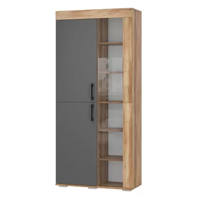 Шкаф многофункциональный Прима ШК-16 - Графит/Дуб каньон (BTS)