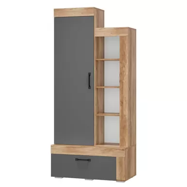 Шкаф многофункциональный Прима ШК-18 - Графит/Дуб каньон (BTS)