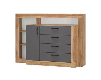 Комод многофункциональный Прима КМ-17 - Графит/Дуб каньон (BTS)