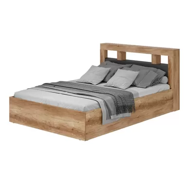 Кровать Прима КР-06 1,2 м с ПМ - Графит/Дуб каньон (BTS)