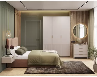 Спальня Пандора - Комплект 1 - Айриш MF03/Кашемир (BTS)