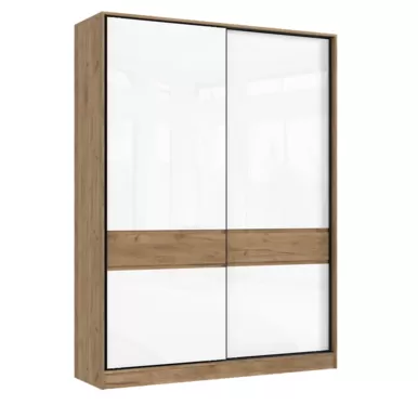 Шкаф-купе Роджина (1800) - Дуб Крафт / Белый глянец (МИФ)