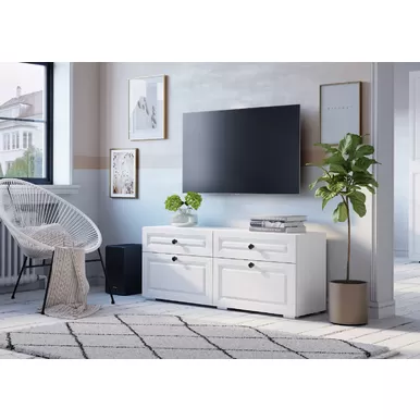 Тумба под ТВ Софт ТБ-07 - Эмаль белая F26/Белый (BTS)