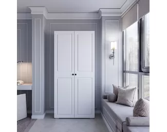 Шкаф 2-х створчатый Софт ШК-01 - Эмаль белая F26/Белый (BTS)