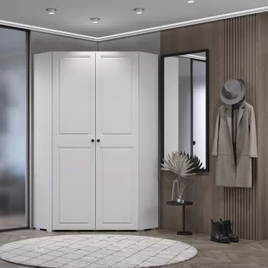 Шкаф угловой Софт ШКУ-01 - Эмаль белая F26/Белый (BTS)