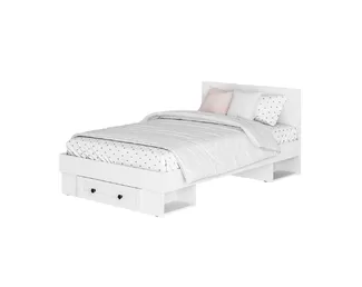 Кровать Софт КР-06 1,2 м - Эмаль белая F26/Белый (BTS)