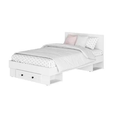 Кровать Софт КР-06 1,2 м - Эмаль белая F26/Белый (BTS)