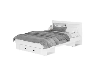 Кровать Софт КР-11 1,4 м - Эмаль белая F26/Белый (BTS)