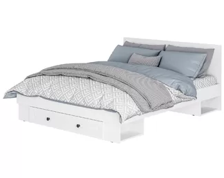 Кровать Софт КР-16 1,6 м - Эмаль белая F26/Белый (BTS)