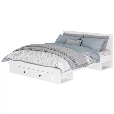 Кровать Софт КР-16 1,6 м - Эмаль белая F26/Белый (BTS)