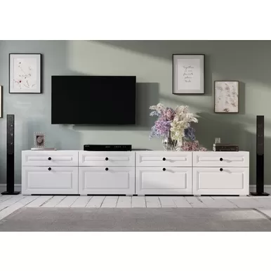 Гостиная Софт - Комплект 1 - Эмаль белая F26/Белый (BTS)