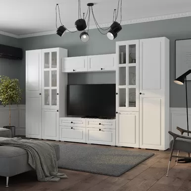 Гостиная Софт - Комплект 3 - Эмаль белая F26/Белый (BTS)