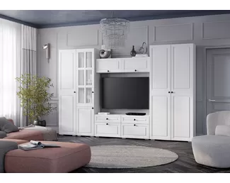 Гостиная Софт - Комплект 4 - Эмаль белая F26/Белый (BTS)