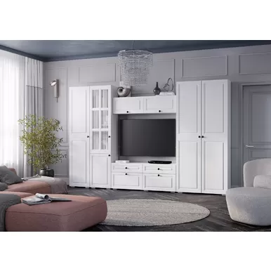 Гостиная Софт - Комплект 4 - Эмаль белая F26/Белый (BTS)