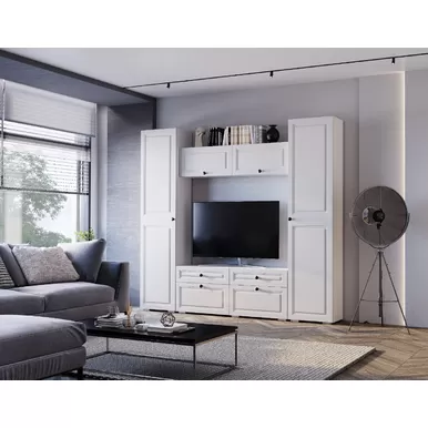 Гостиная Софт - Комплект 5 - Эмаль белая F26/Белый (BTS)