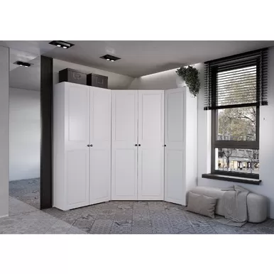 Прихожая Софт - Комплект 1 - Эмаль белая F26/Белый (BTS)