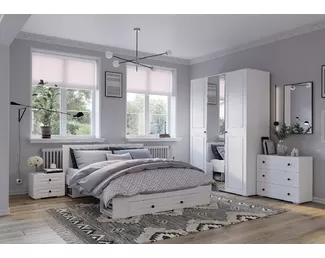 Спальня Софт - Комплект 2 - Эмаль белая F26/Белый (BTS)