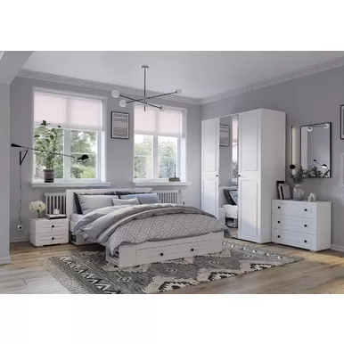 Спальня Софт - Комплект 2 - Эмаль белая F26/Белый (BTS)