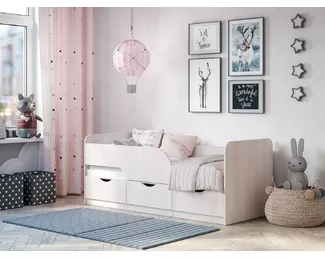 Кровать Стандарт КР-22 0,9 м - Ясень белый (BTS)