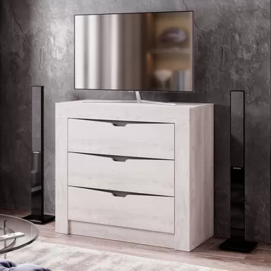 Комод Леонардо КМ-13 - Бетон Пайн светлый/Графит (BTS)