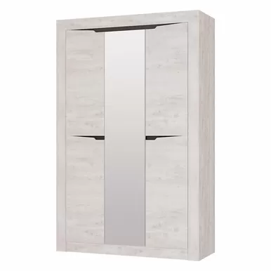Шкаф трехстворчатый Леонардо ШК-35 - Бетон Пайн светлый/Графит (BTS)