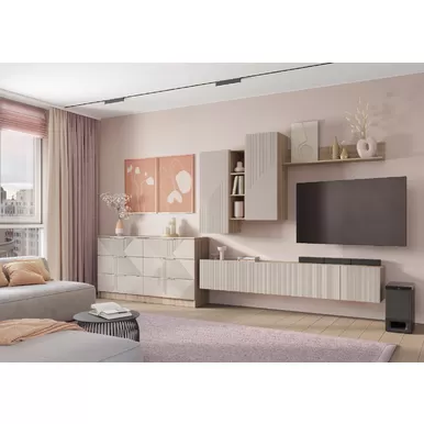 Гостиная Эмилия - Комплект 1 - Дуб Смоки/Айриш MF03 (BTS)