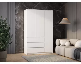 Шкаф 3-х створчатый Симпл ШК-08 - Белый (BTS)