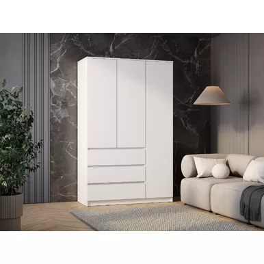 Шкаф 3-х створчатый Симпл ШК-08 - Белый (BTS)