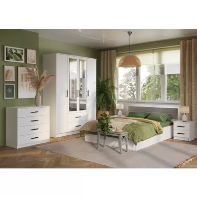 Спальня Фьюжн - Комплект 1 - Белый (BTS)