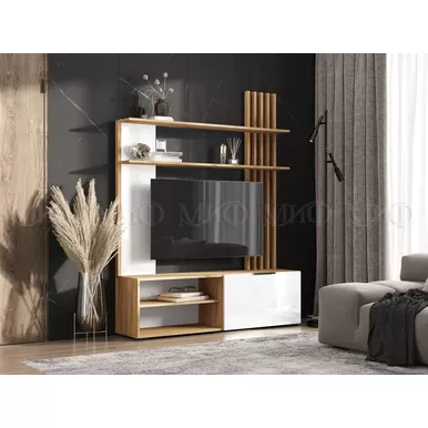 Гостиная Роджина - Дуб Крафт / Белый глянец (МИФ)