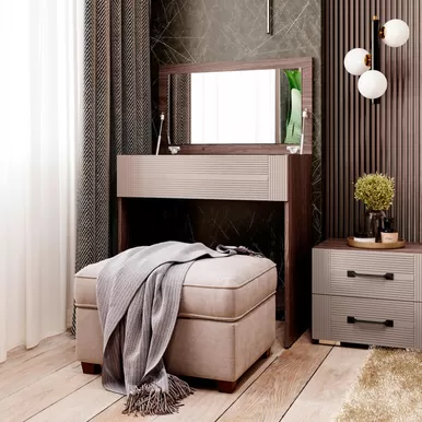 Стол туалетный Моника СТ-05 - Ясень темный/Айриш MF03 (BTS)