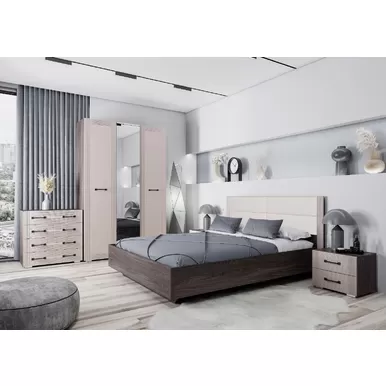 Спальня Моника - Комплект 3 - Ясень темный/Айриш MF03 (BTS)