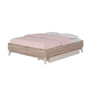 Кровать Скандика КР-19 1,6 м - Дуб Смоки/Кашемир (BTS)