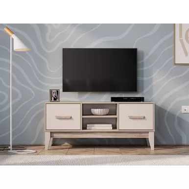 Тумба под ТВ Скандика ТБ-08 - Дуб Смоки/Кашемир (BTS)