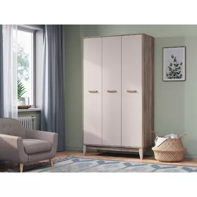 Шкаф 3-х створчатый Скандика ШК-09 - Дуб Смоки/Кашемир (BTS)